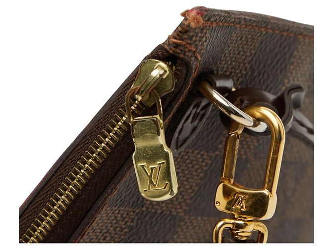 Borsa Louis Vuitton Damier Neverfull MM Marrone - vista 7