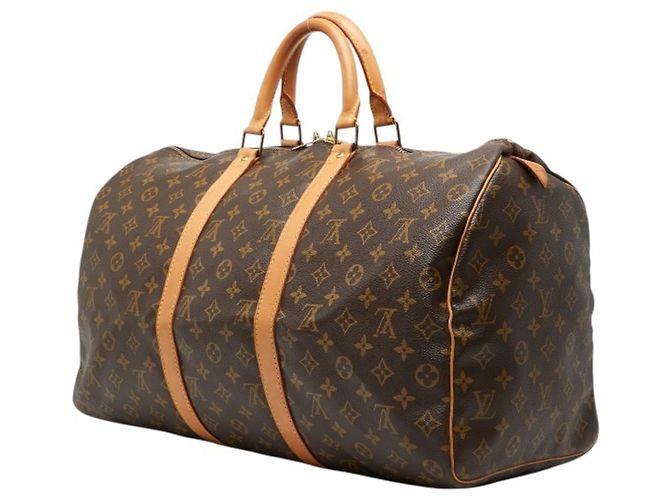 Borsa Boston Keepall 45 Monogramma Louis Vuitton Marrone - vista 2