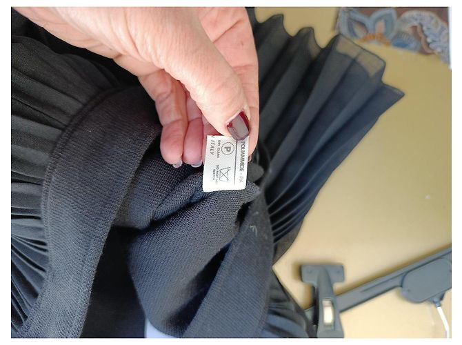 Falda plisada negra Moschino Negro - vista 6