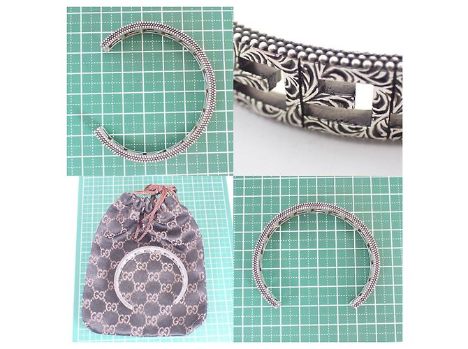 Bracciale quadrato G in argento 925 di GUCCI - vista 11