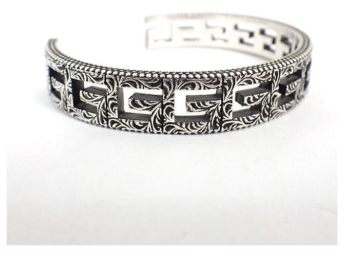 Bracciale quadrato G in argento 925 di GUCCI - vista 6