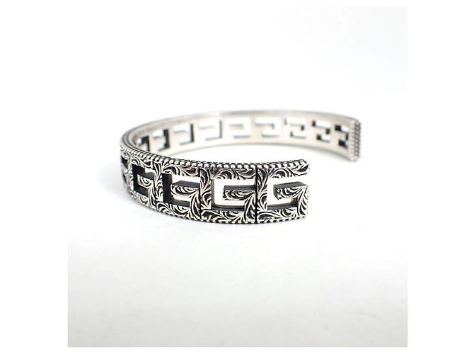 Bracciale quadrato G in argento 925 di GUCCI - vista 7