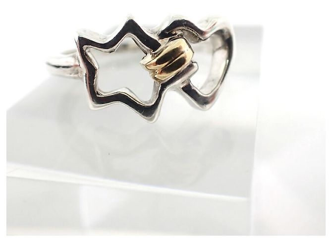 Tiffany & Co. Doppelsternring Silber Golden - Ansicht 7