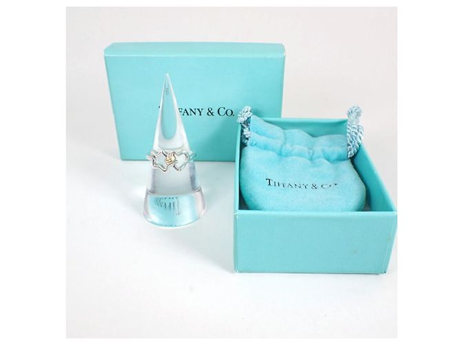 Tiffany & Co. Doppelsternring Silber Golden - Ansicht 8