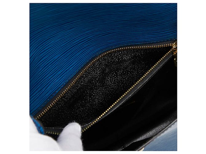 Borsa a tracolla Saint Cloud in Epi di Louis Vuitton Blu - vista 12