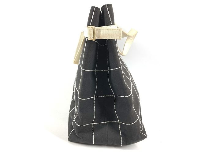 Chanel Bicolor CC Coco Mark Logo Tote Bag Schwarz Weiß - Ansicht 4