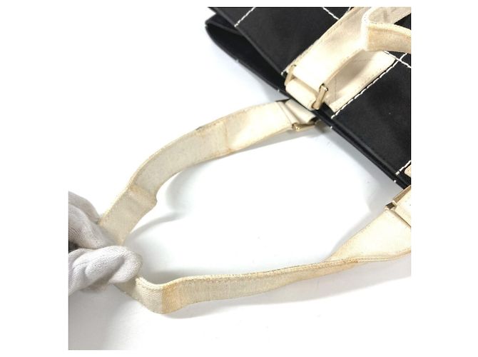 Chanel Bicolor CC Coco Mark Logo Tote Bag Schwarz Weiß - Ansicht 9