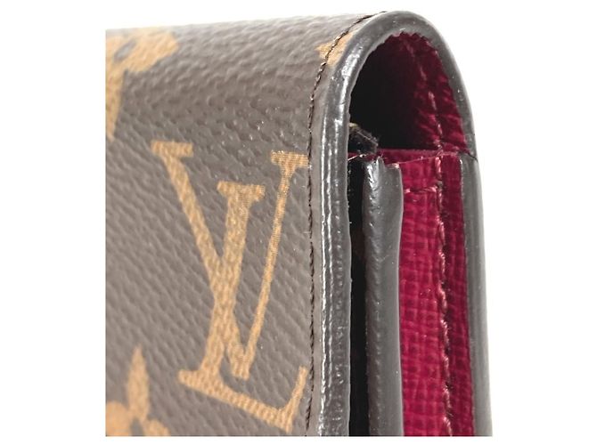 Portafoglio Compatto Rosalie Monogramma Louis Vuitton Marrone Fuschia - vista 10
