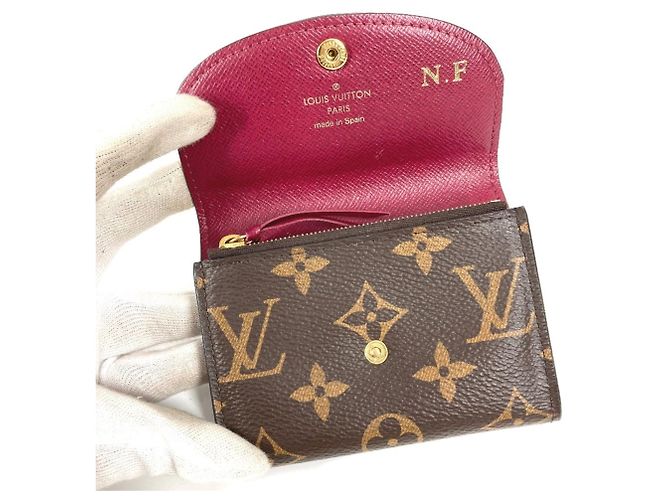 Portafoglio Compatto Rosalie Monogramma Louis Vuitton Marrone Fuschia - vista 12