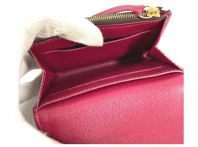 Portafoglio Compatto Rosalie Monogramma Louis Vuitton Marrone Fuschia - vista 13