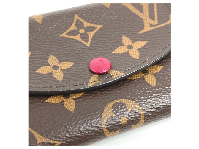 Portafoglio Compatto Rosalie Monogramma Louis Vuitton Marrone Fuschia - vista 8