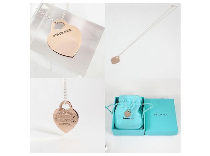 Tiffany & Co Pendente in metallo Rubedo 925 con etichetta a forma di cuore Return to Tiffany - vista 9