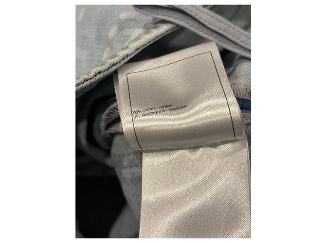 Jeans Lavados Impresos Chanel Azul - vista 5