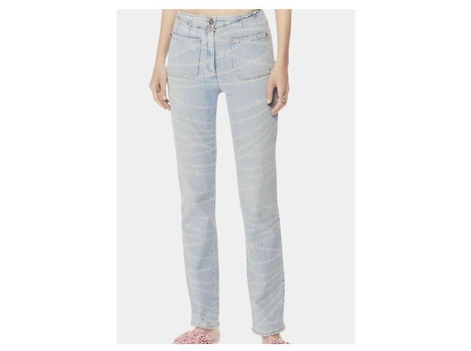 Jeans Lavados Impresos Chanel Azul - vista 6