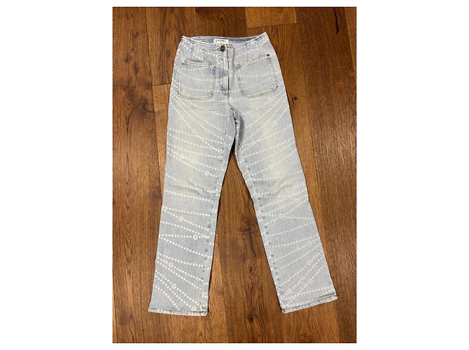 Jeans Lavados Impresos Chanel Azul - vista 9