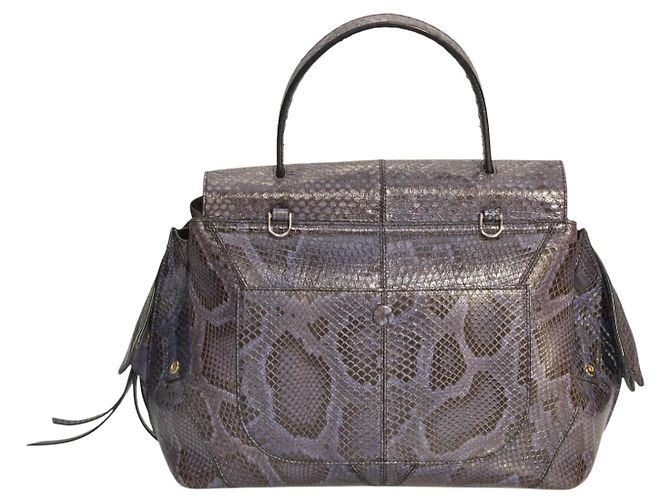 Bolso bandolera grande de piel de serpiente azul y negro TOD'S Wave con asa superior. - vista 2