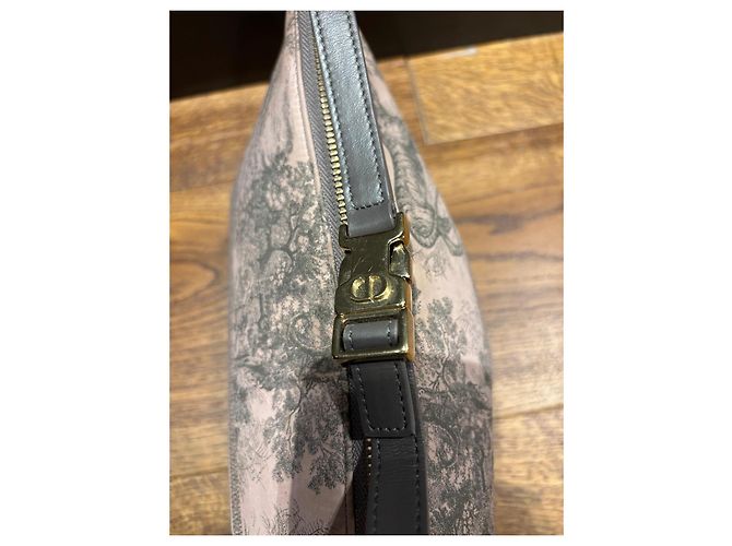 Borsa Pouch Toile de Jouy Christian Dior Rosa Grigio - vista 11
