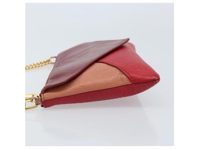 Chloé Piccola borsa a busta in pelle Chloe con catena Rosso - vista 4