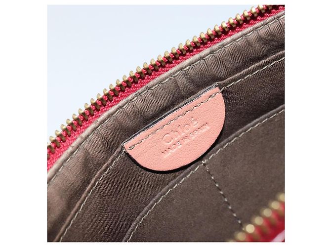 Chloé Piccola borsa a busta in pelle Chloe con catena Rosso - vista 6