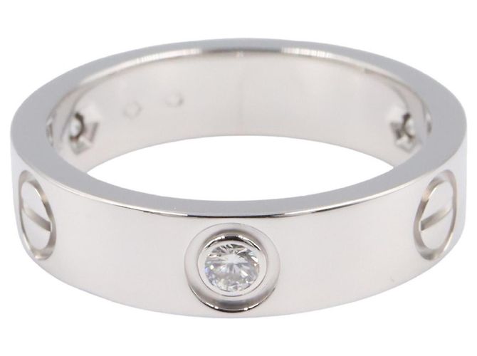 Anello Cartier Love 3PD in oro bianco 18K Argento - vista 2