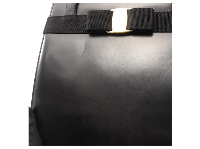Sac à bandoulière Vara Ribbon de Salvatore Ferragamo Noir - vue 7