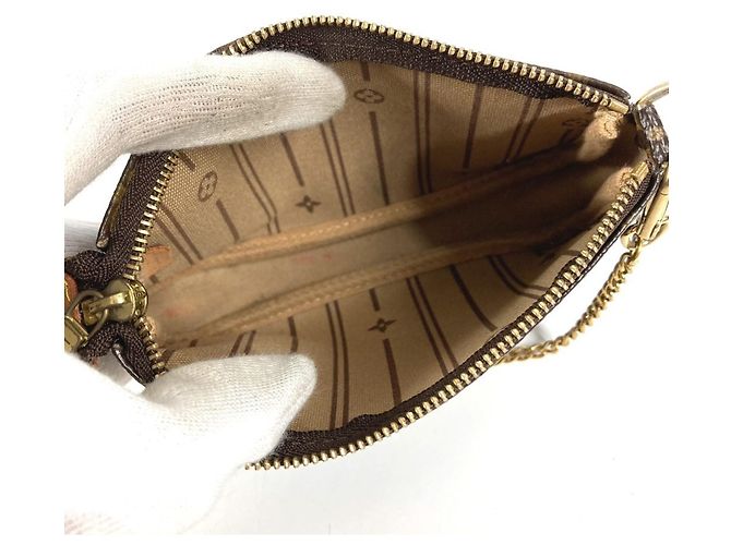 Mini Pochette Accessori Monogramma Louis Vuitton Marrone - vista 11