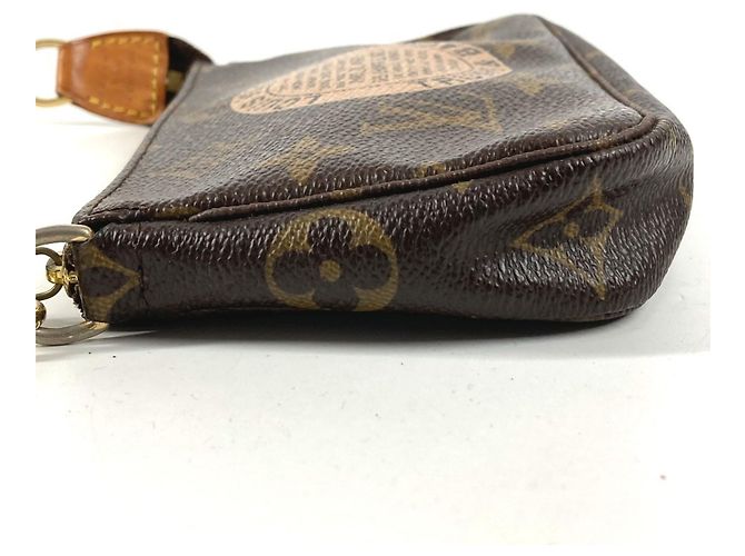 Mini Pochette Accessori Monogramma Louis Vuitton Marrone - vista 4