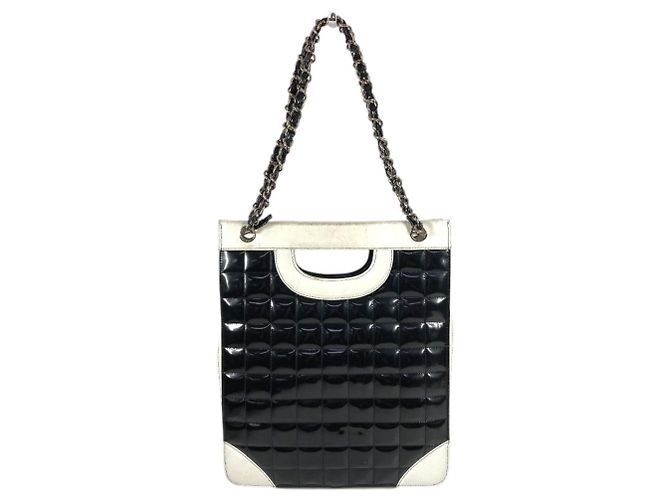 Zwei-Farben-Logo Schokoladentafel Tote Bag von Chanel Schwarz Weiß - Ansicht 2