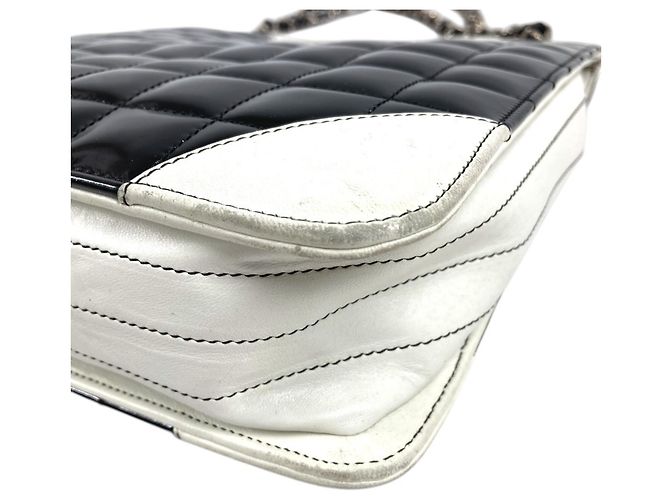Zwei-Farben-Logo Schokoladentafel Tote Bag von Chanel Schwarz Weiß - Ansicht 6