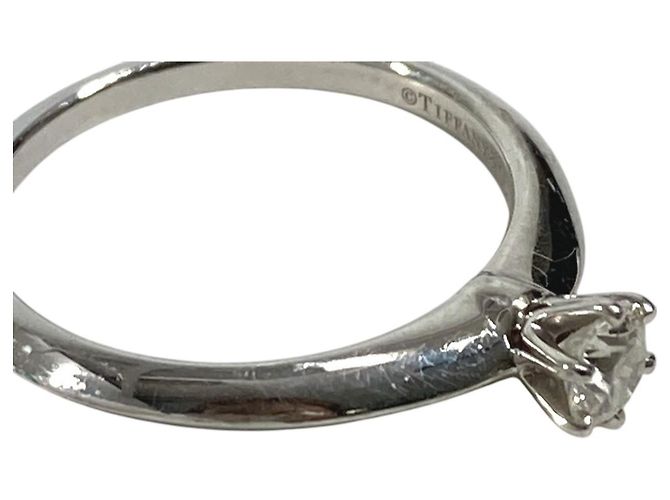 Tiffany & Co Tiffany Platin Solitaire-Diamantring Silber - Ansicht 10