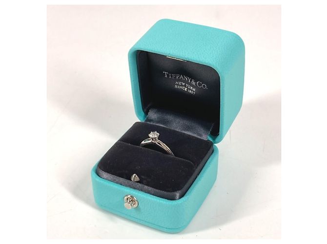 Tiffany & Co Tiffany Platin Solitaire-Diamantring Silber - Ansicht 12