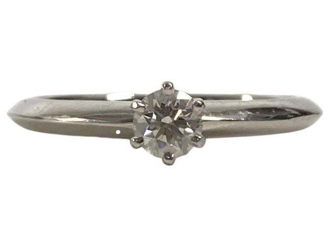 Tiffany & Co Tiffany Platin Solitaire-Diamantring Silber - Ansicht 3