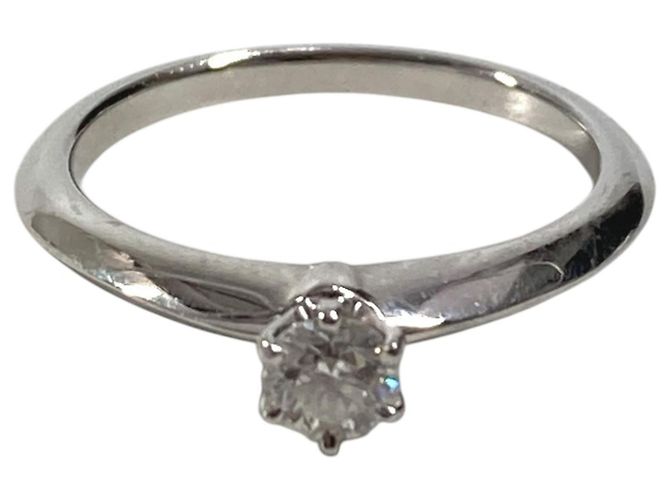 Tiffany & Co Tiffany Platin Solitaire-Diamantring Silber - Ansicht 6