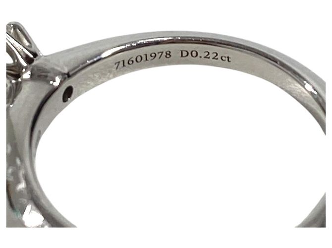 Tiffany & Co Tiffany Platin Solitaire-Diamantring Silber - Ansicht 8