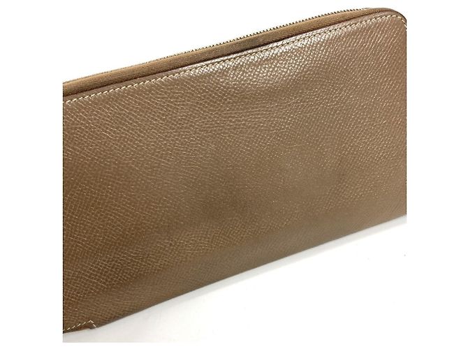 Cartera de seda Azap Long de Hermès Castaño - vista 11