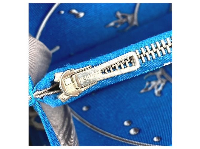 Cartera de seda Azap Long de Hermès Castaño - vista 13