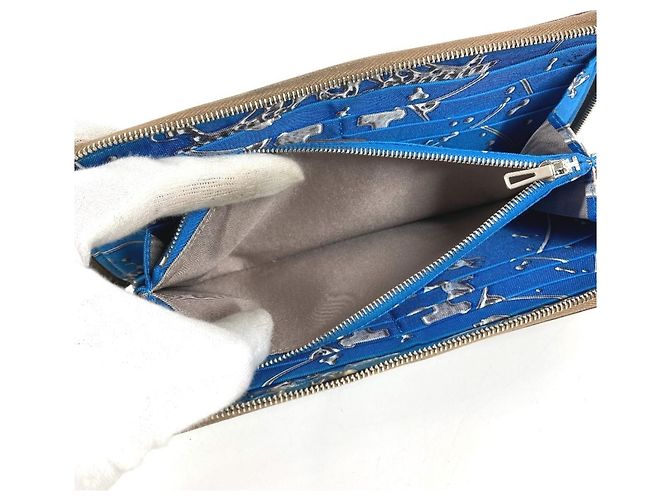 Cartera de seda Azap Long de Hermès Castaño - vista 14
