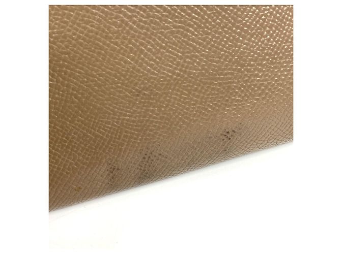 Cartera de seda Azap Long de Hermès Castaño - vista 9