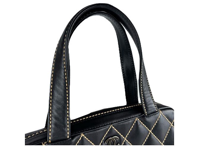 Borsa in pelle nera Chanel Nero - vista 10