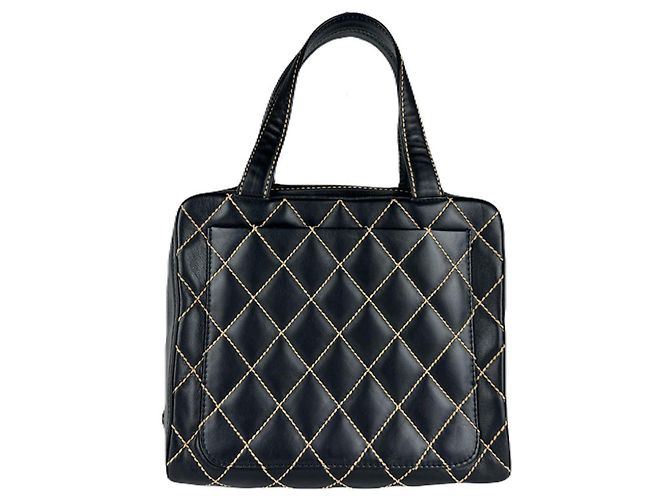 Borsa in pelle nera Chanel Nero - vista 3