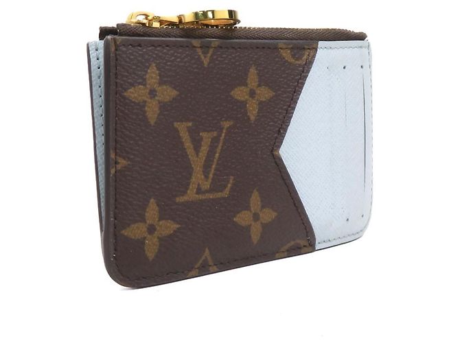 Tarjetero Monogram Louis Vuitton Castaño Azul claro Monograma - vista 2