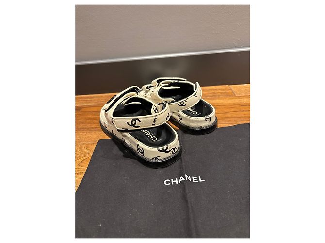 Sandali Dad Chanel 37 Nero Bianco - vista 6