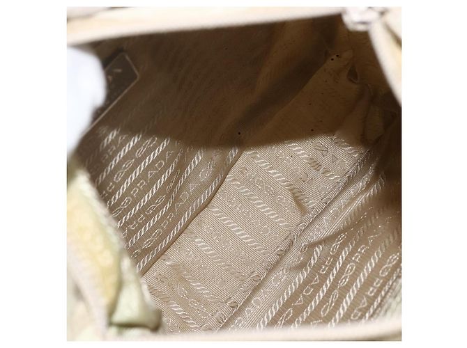 PRADA Schultertasche Nylon Beige Silber Authentisch bs33739 - Ansicht 11