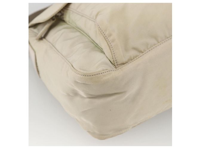 PRADA Schultertasche Nylon Beige Silber Authentisch bs33739 - Ansicht 15