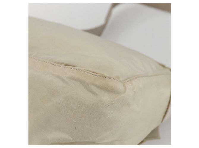 PRADA Schultertasche Nylon Beige Silber Authentisch bs33739 - Ansicht 16