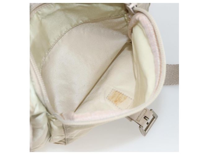 PRADA Schultertasche Nylon Beige Silber Authentisch bs33739 - Ansicht 26