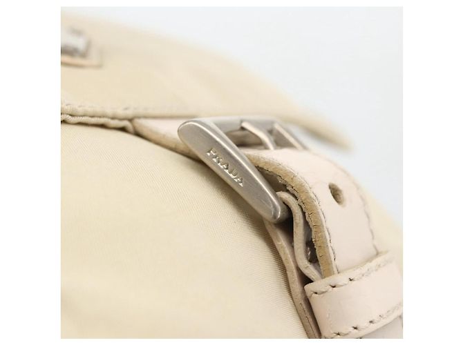 PRADA Schultertasche Nylon Beige Silber Authentisch bs33739 - Ansicht 9
