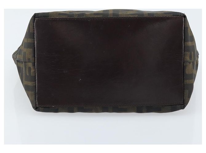 Borsa a mano in tela Zucca FENDI nera e marrone Auth ep13621 Nero - vista 5