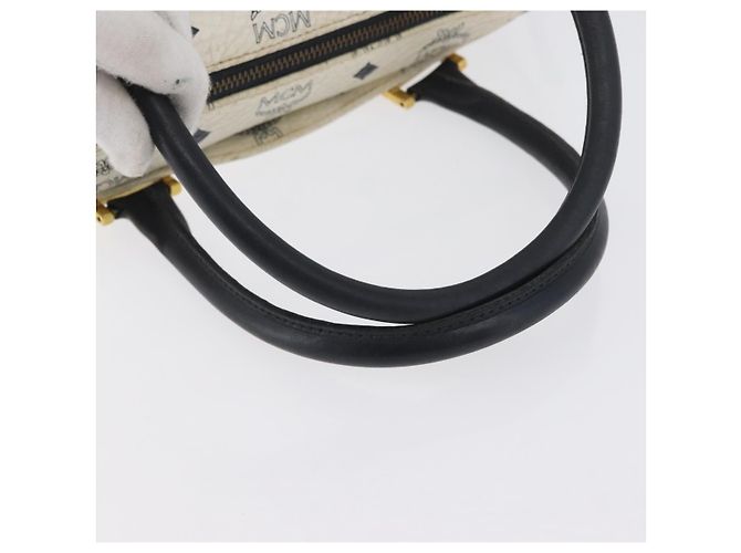Borsa Boston MCM Vicetos Logogram in pelle PVC 2 in 1 Bianco Oro Auth hk3541 D'oro - vista 7