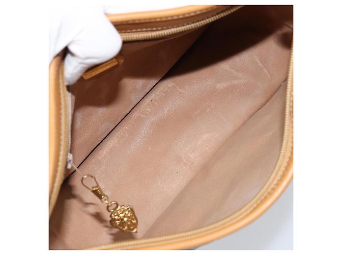 Gucci Borsa a Spalla Micro GG Supreme PVC Beige Oro 001 23 1036 Auth gh1782 D'oro - vista 10